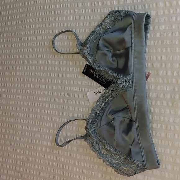 🌻NEW La Vie en Rose Satin Lace Brallette Size Small - Picture 4 of 7